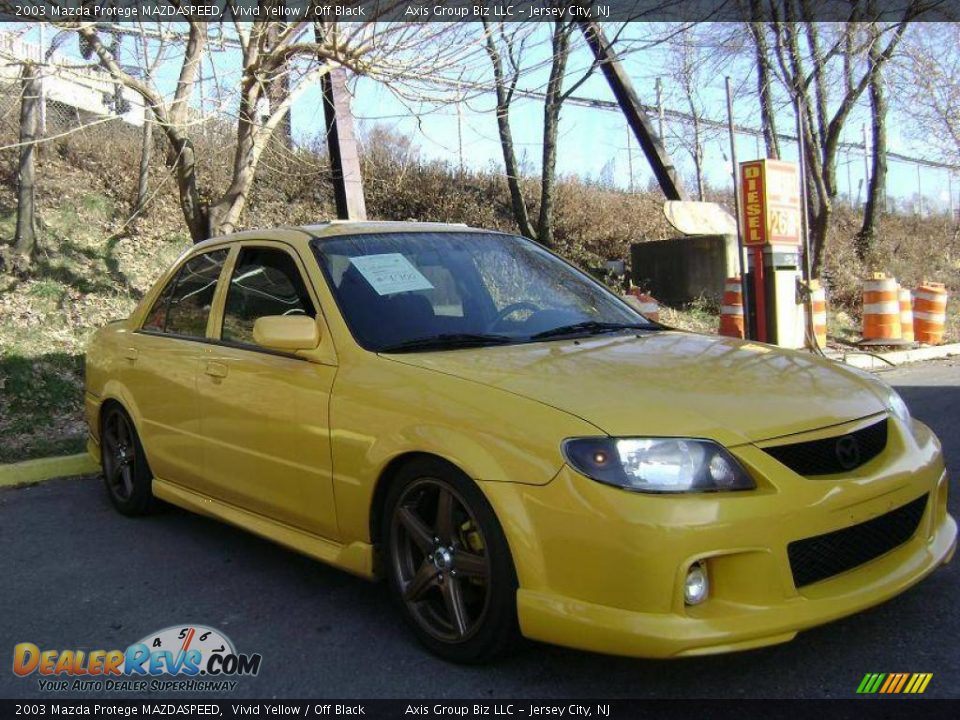 2003 Mazda Protege MAZDASPEED Vivid Yellow / Off Black Photo #5