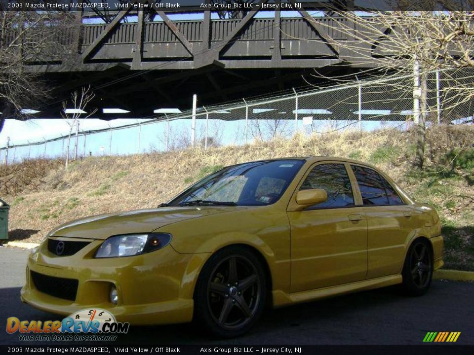 2003 Mazda Protege MAZDASPEED Vivid Yellow / Off Black Photo #6