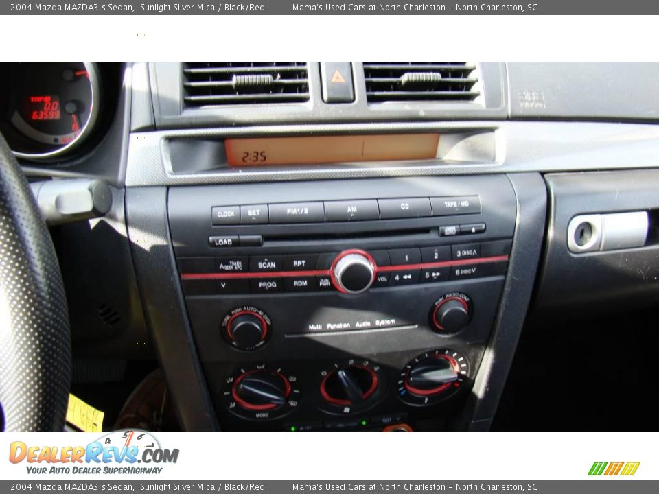 2004 Mazda MAZDA3 s Sedan Sunlight Silver Mica / Black/Red Photo #22