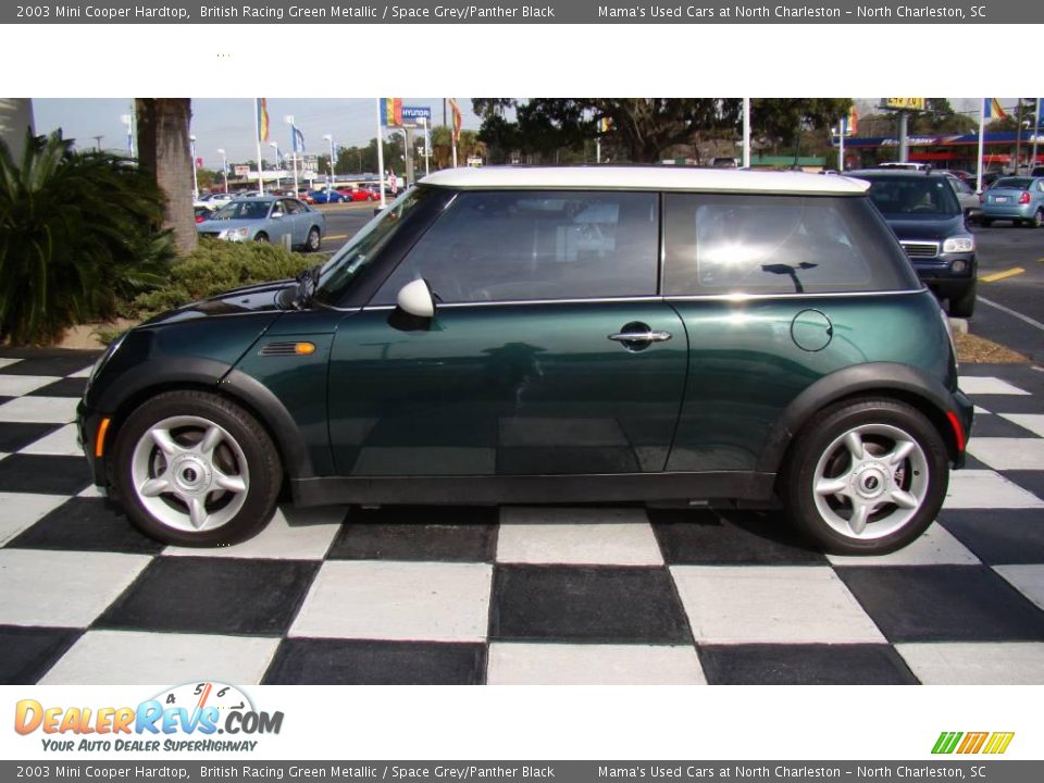 2003 Mini Cooper Hardtop British Racing Green Metallic / Space Grey/Panther Black Photo #2