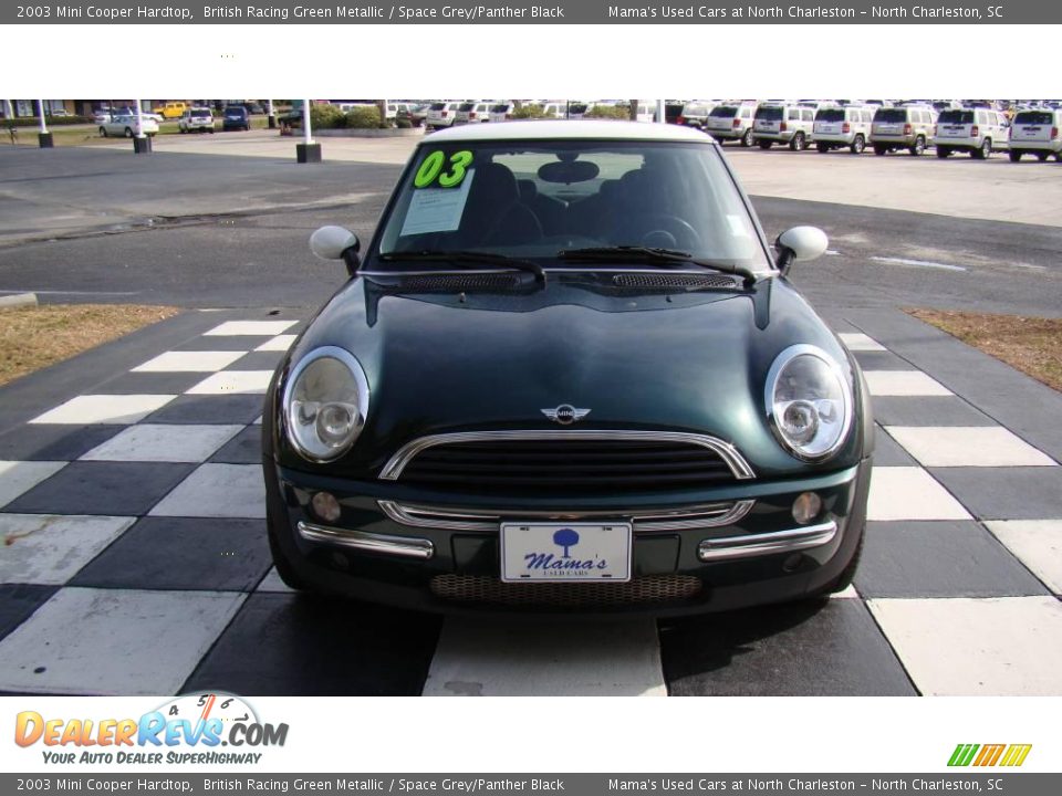 2003 Mini Cooper Hardtop British Racing Green Metallic / Space Grey/Panther Black Photo #4