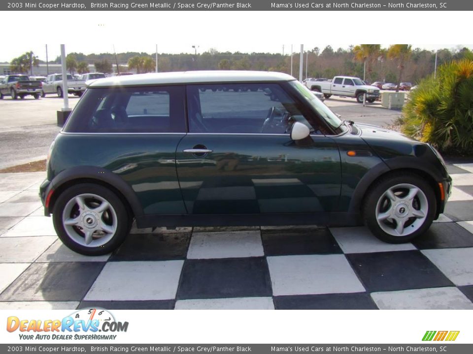 2003 Mini Cooper Hardtop British Racing Green Metallic / Space Grey/Panther Black Photo #6