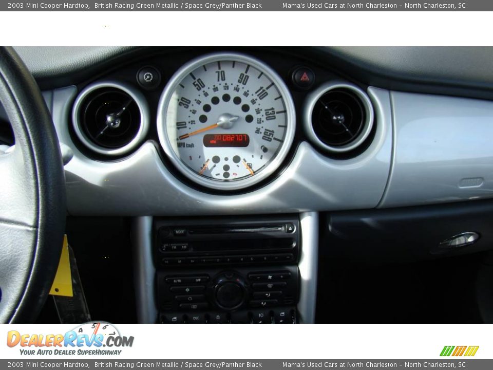 2003 Mini Cooper Hardtop British Racing Green Metallic / Space Grey/Panther Black Photo #18