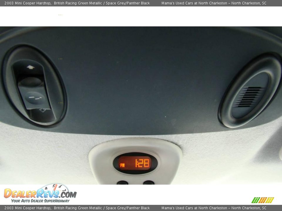 2003 Mini Cooper Hardtop British Racing Green Metallic / Space Grey/Panther Black Photo #21