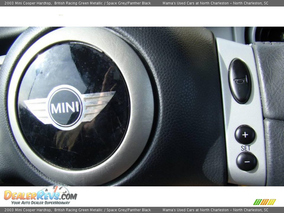 2003 Mini Cooper Hardtop British Racing Green Metallic / Space Grey/Panther Black Photo #22