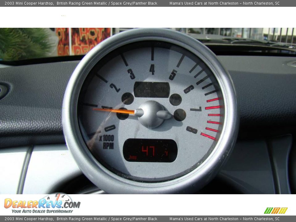 2003 Mini Cooper Hardtop British Racing Green Metallic / Space Grey/Panther Black Photo #23