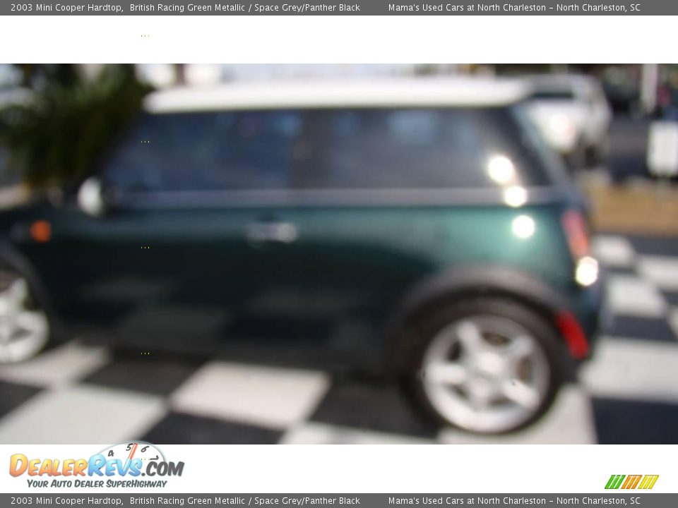 2003 Mini Cooper Hardtop British Racing Green Metallic / Space Grey/Panther Black Photo #28