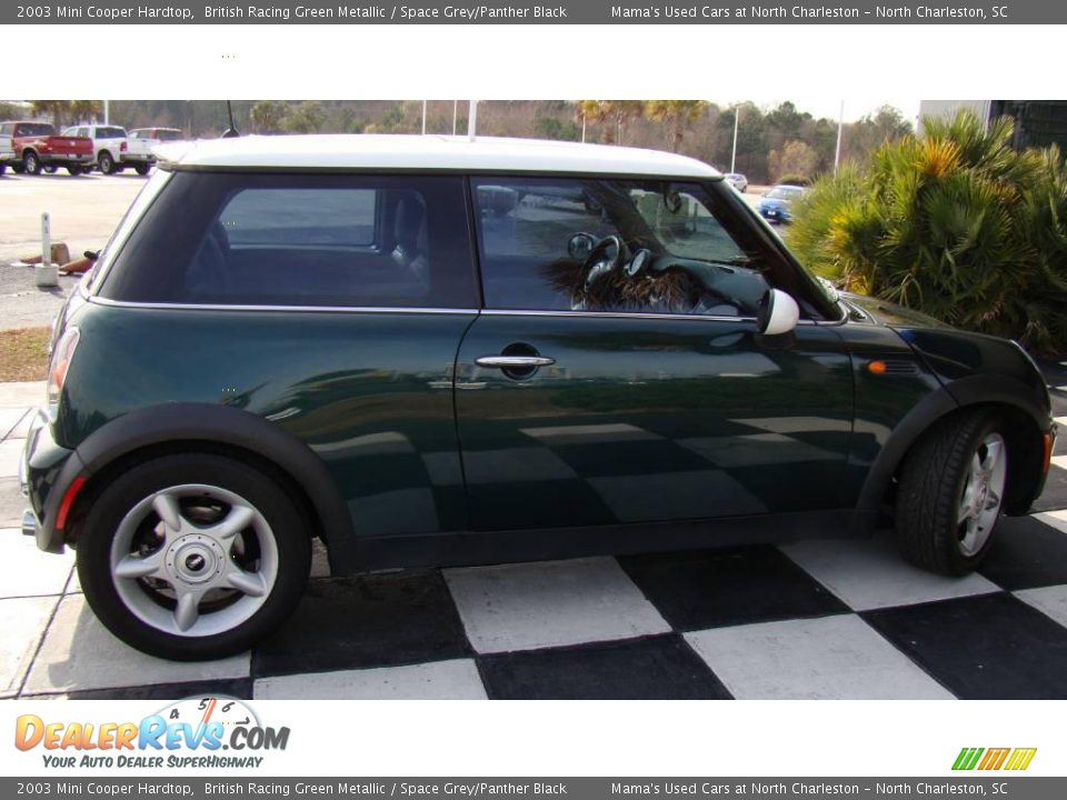 2003 Mini Cooper Hardtop British Racing Green Metallic / Space Grey/Panther Black Photo #29