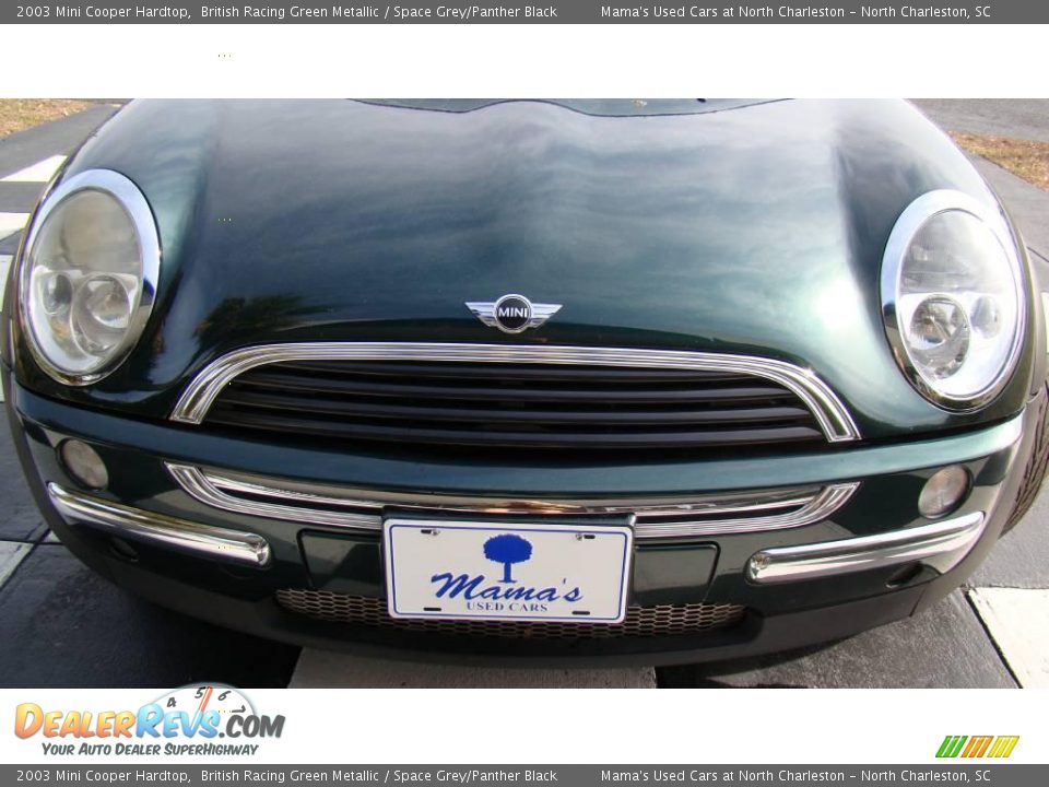 2003 Mini Cooper Hardtop British Racing Green Metallic / Space Grey/Panther Black Photo #30