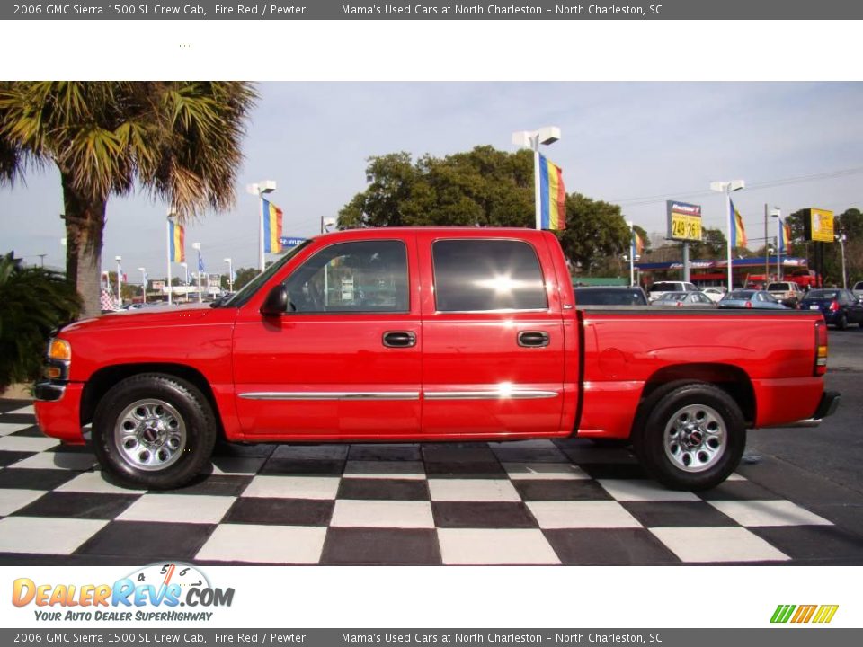 2006 GMC Sierra 1500 SL Crew Cab Fire Red / Pewter Photo #2