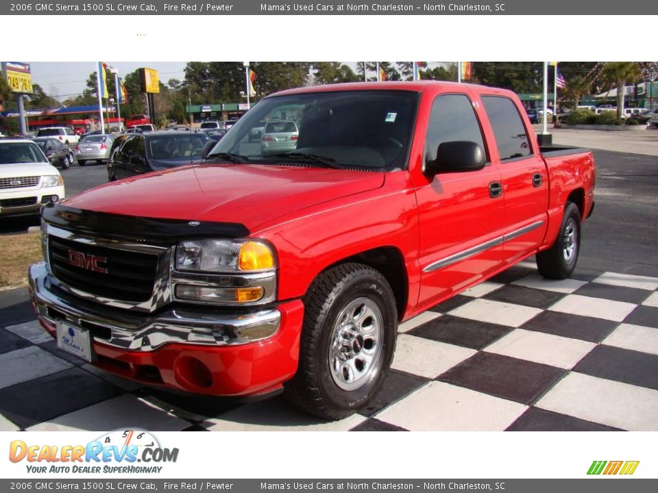 2006 GMC Sierra 1500 SL Crew Cab Fire Red / Pewter Photo #3