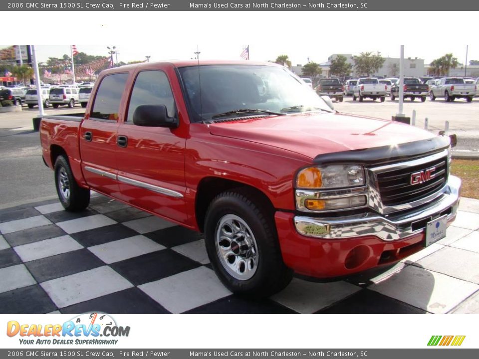 2006 GMC Sierra 1500 SL Crew Cab Fire Red / Pewter Photo #5