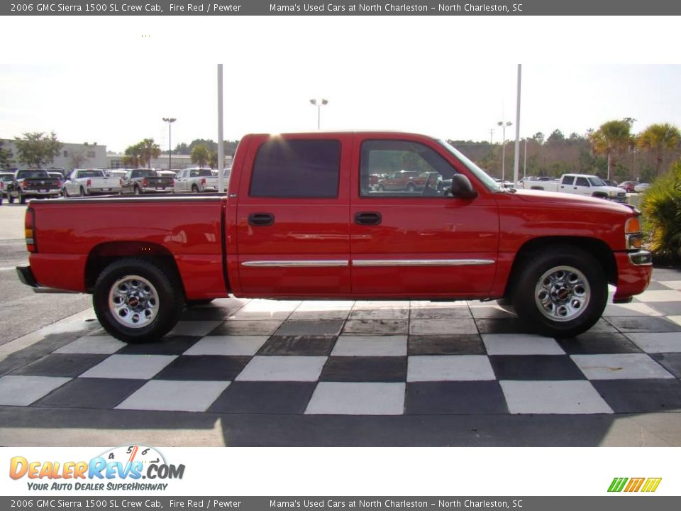 2006 GMC Sierra 1500 SL Crew Cab Fire Red / Pewter Photo #6