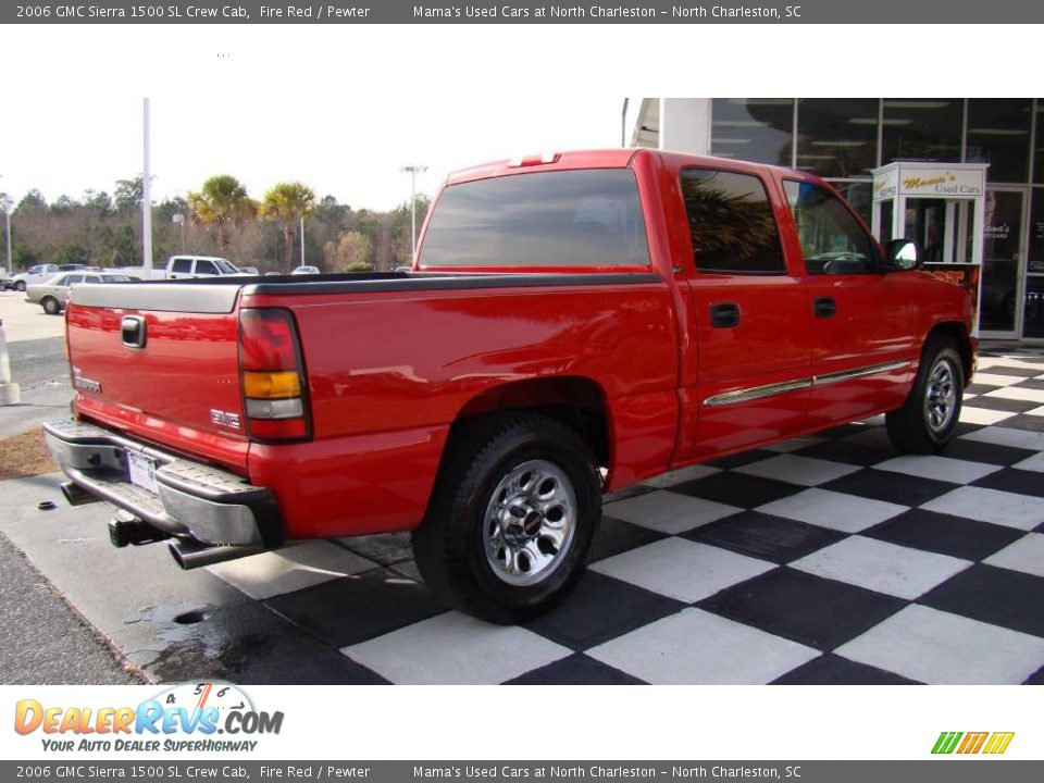 2006 GMC Sierra 1500 SL Crew Cab Fire Red / Pewter Photo #7
