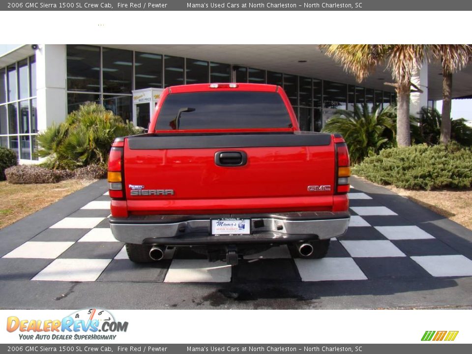 2006 GMC Sierra 1500 SL Crew Cab Fire Red / Pewter Photo #8