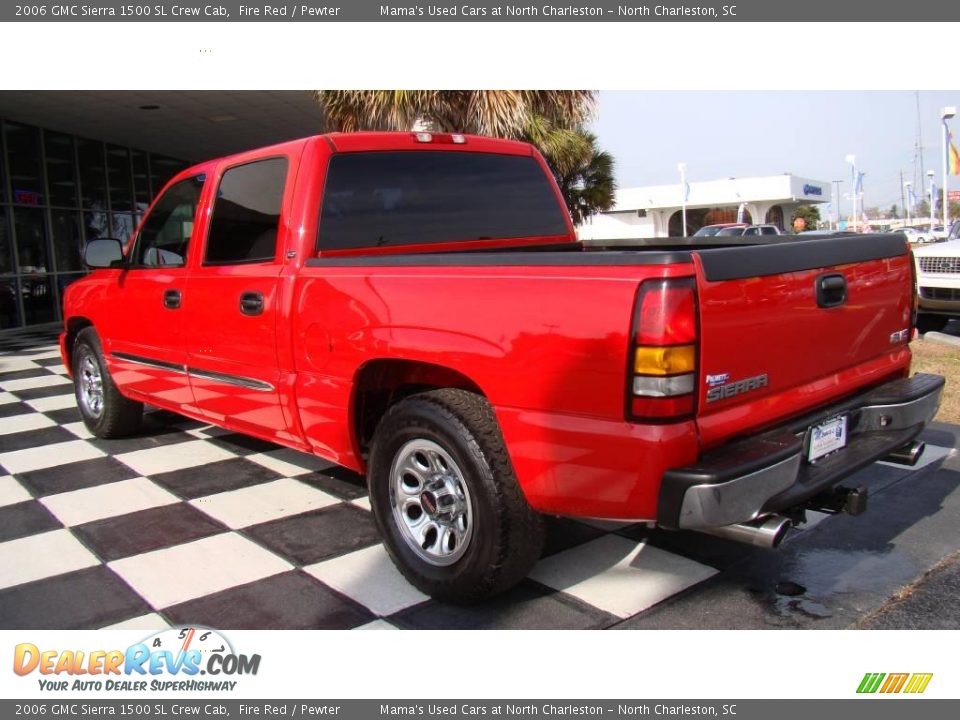 2006 GMC Sierra 1500 SL Crew Cab Fire Red / Pewter Photo #9