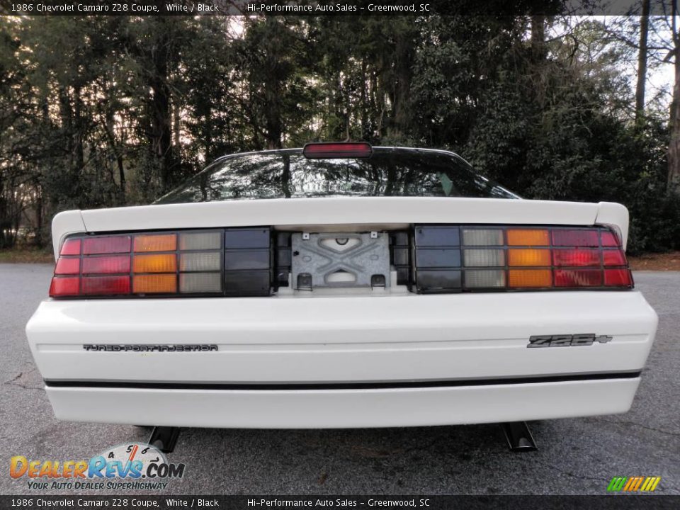 1986 Chevrolet Camaro Z28 Coupe White / Black Photo #7