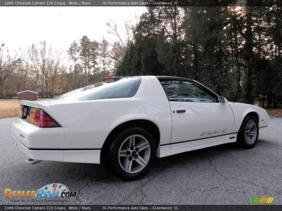 1986 Chevrolet Camaro Z28 Coupe White / Black Photo #9