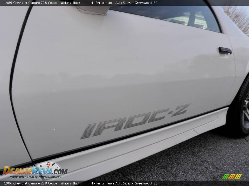 1986 Chevrolet Camaro Z28 Coupe White / Black Photo #29