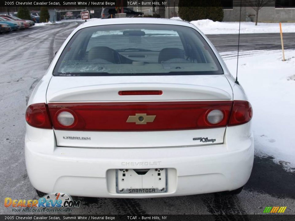 2005 Chevrolet Cavalier Sedan Summit White / Neutral Beige Photo #5