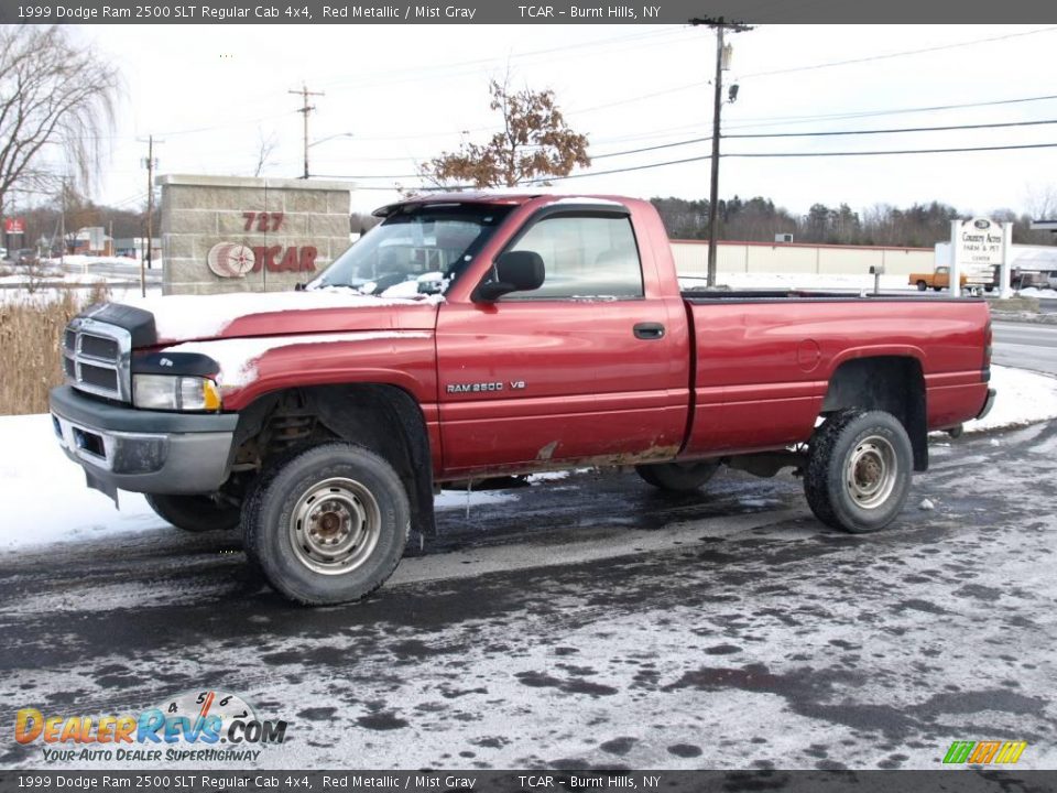 1999 Dodge Ram 2500 SLT Regular Cab 4x4 Red Metallic / Mist Gray Photo #1