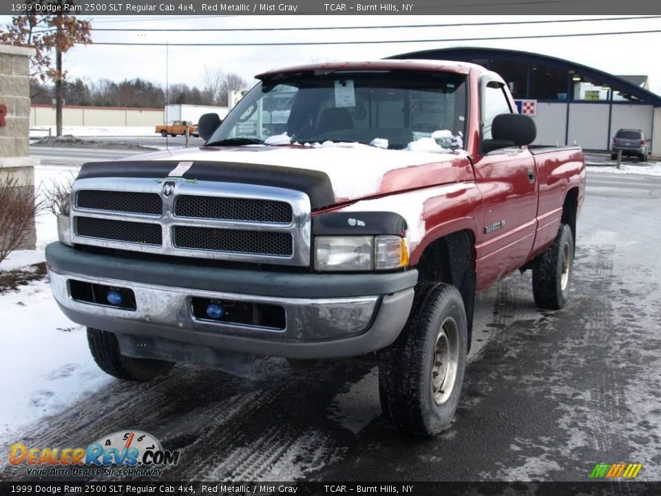 1999 Dodge Ram 2500 SLT Regular Cab 4x4 Red Metallic / Mist Gray Photo #2