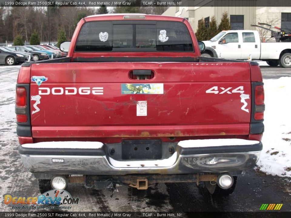 1999 Dodge Ram 2500 SLT Regular Cab 4x4 Red Metallic / Mist Gray Photo #5