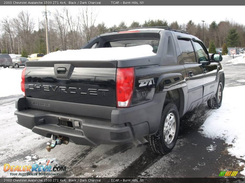 2003 Chevrolet Avalanche 1500 Z71 4x4 Black / Dark Charcoal Photo #4