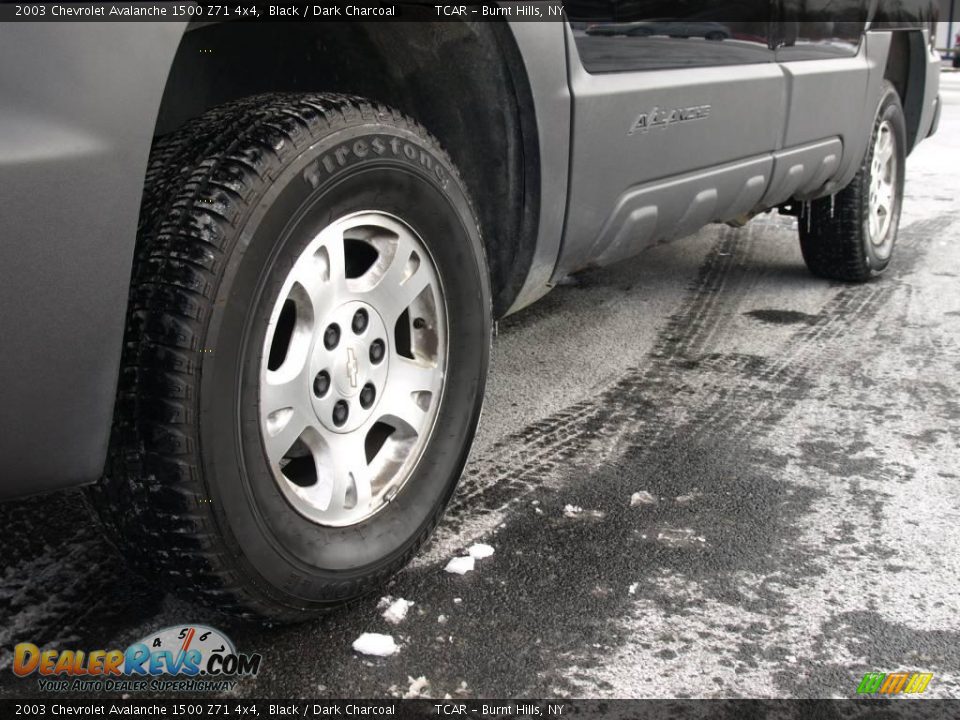 2003 Chevrolet Avalanche 1500 Z71 4x4 Black / Dark Charcoal Photo #6