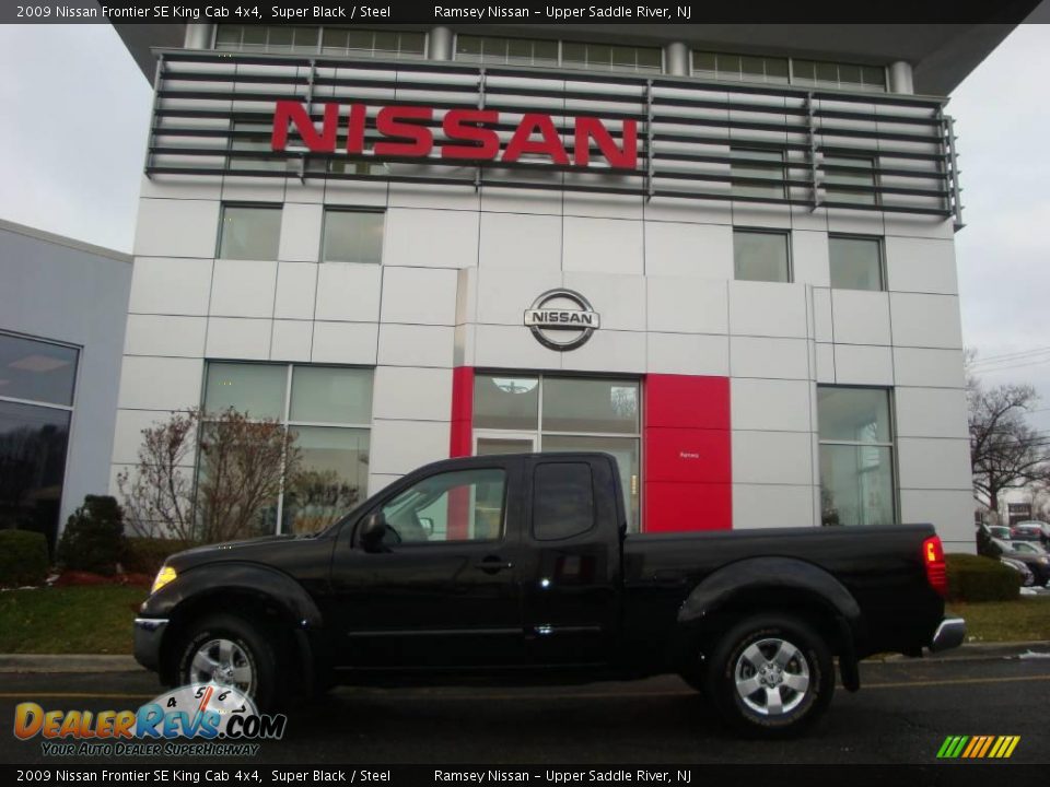 2009 Nissan Frontier SE King Cab 4x4 Super Black / Steel Photo #5