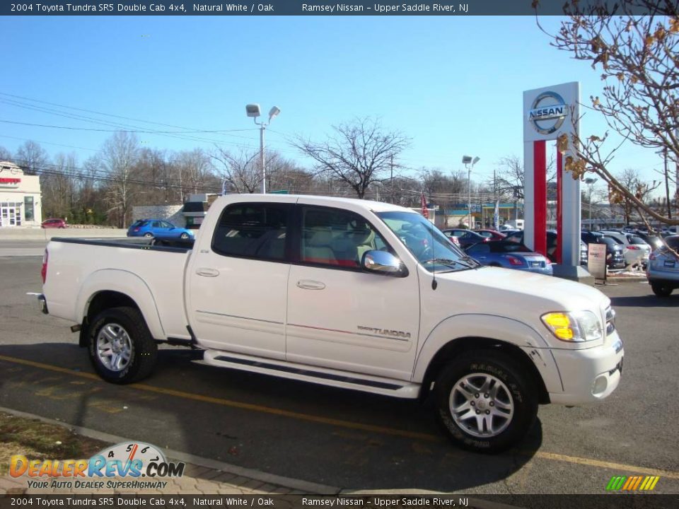 2004 Toyota Tundra SR5 Double Cab 4x4 Natural White / Oak Photo #13