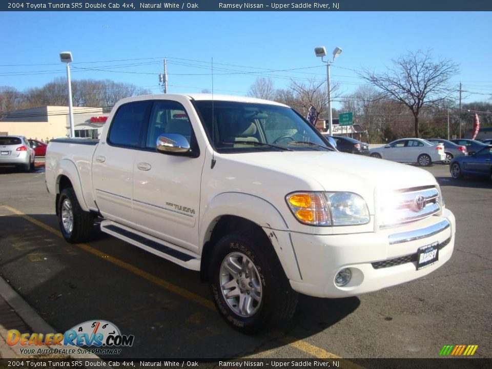 2004 Toyota Tundra SR5 Double Cab 4x4 Natural White / Oak Photo #14