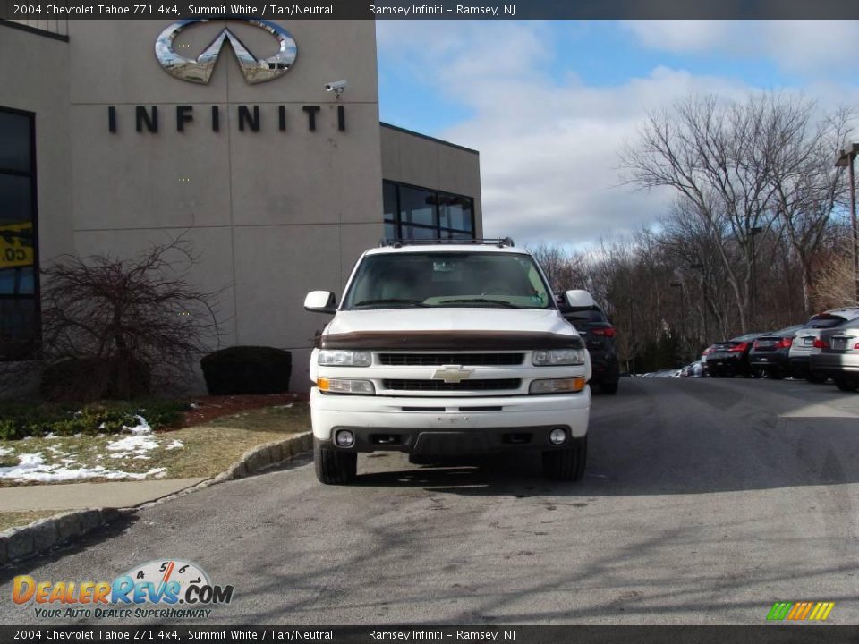 2004 Chevrolet Tahoe Z71 4x4 Summit White / Tan/Neutral Photo #2