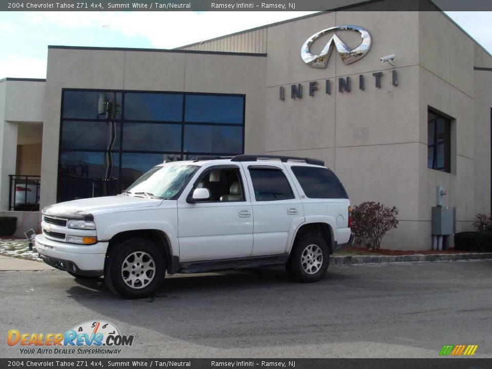 2004 Chevrolet Tahoe Z71 4x4 Summit White / Tan/Neutral Photo #3