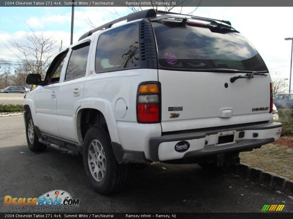 2004 Chevrolet Tahoe Z71 4x4 Summit White / Tan/Neutral Photo #5