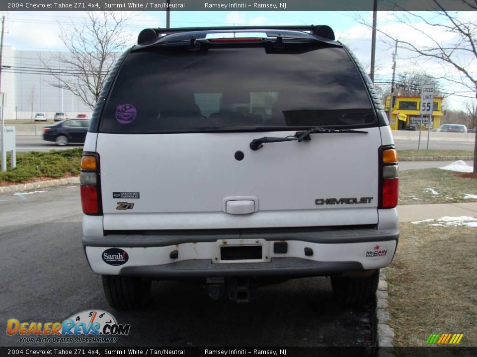 2004 Chevrolet Tahoe Z71 4x4 Summit White / Tan/Neutral Photo #6