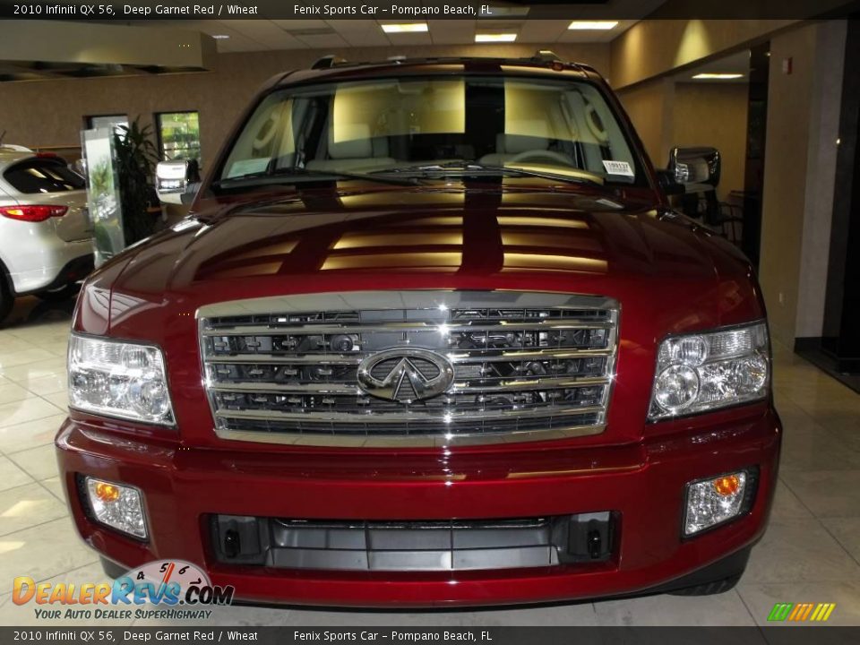 2010 Infiniti QX 56 Deep Garnet Red / Wheat Photo #1