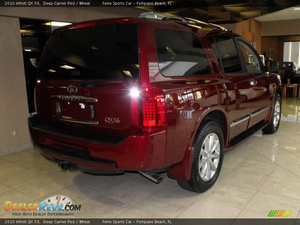 2010 Infiniti QX 56 Deep Garnet Red / Wheat Photo #4