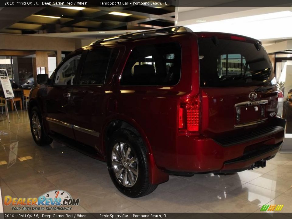 2010 Infiniti QX 56 Deep Garnet Red / Wheat Photo #5