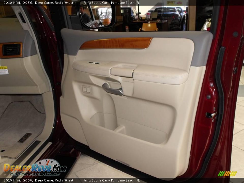 2010 Infiniti QX 56 Deep Garnet Red / Wheat Photo #10