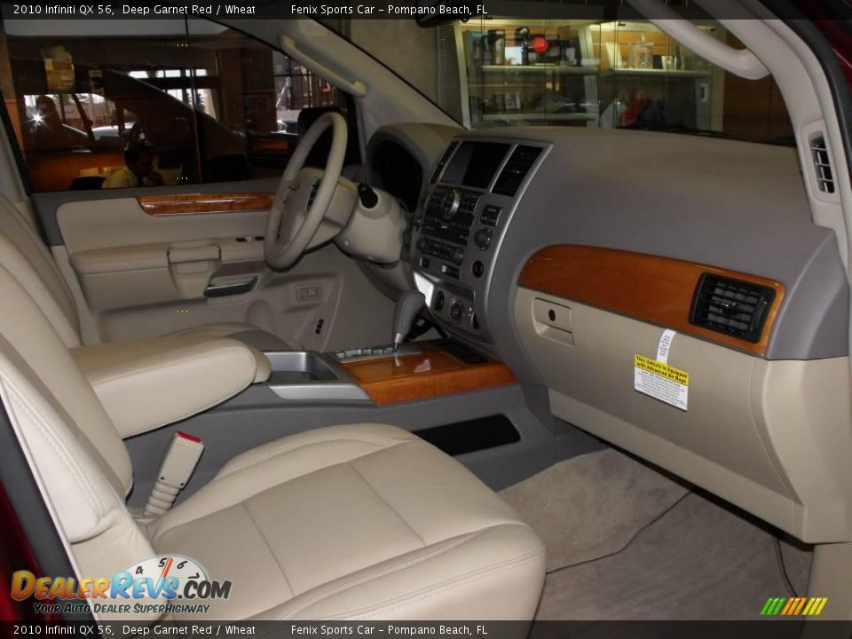 2010 Infiniti QX 56 Deep Garnet Red / Wheat Photo #11