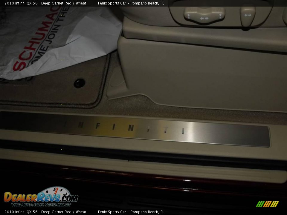 2010 Infiniti QX 56 Deep Garnet Red / Wheat Photo #16