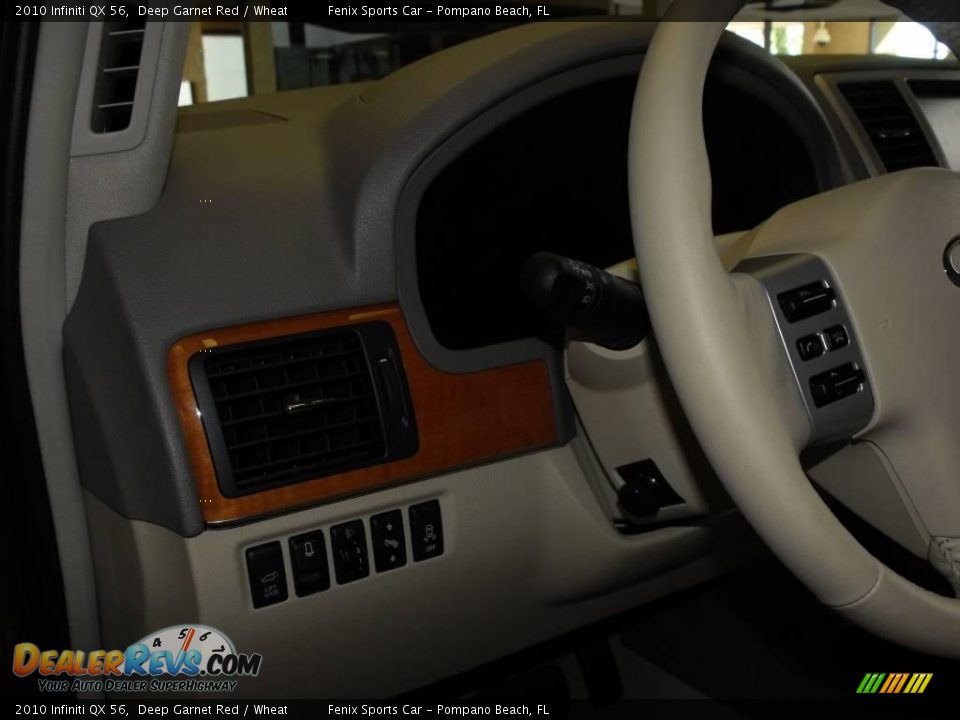 2010 Infiniti QX 56 Deep Garnet Red / Wheat Photo #17