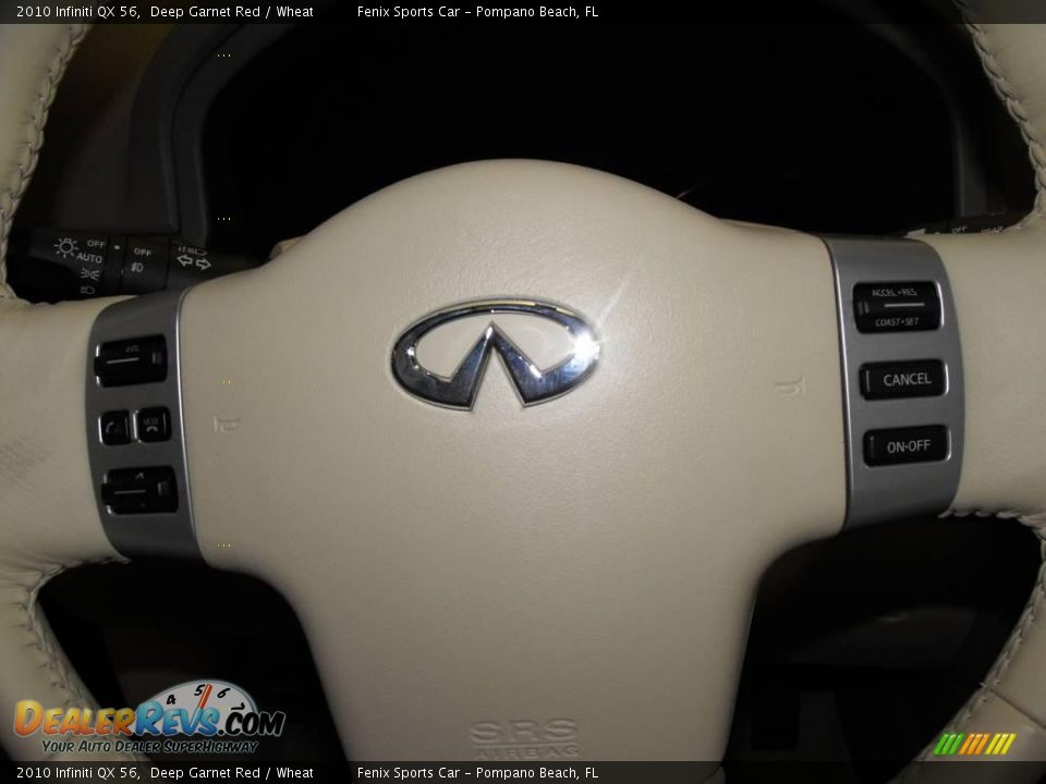 2010 Infiniti QX 56 Deep Garnet Red / Wheat Photo #19