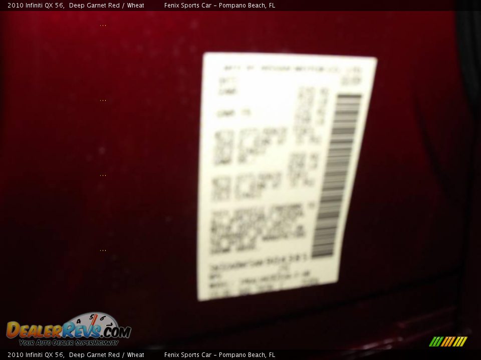 2010 Infiniti QX 56 Deep Garnet Red / Wheat Photo #23