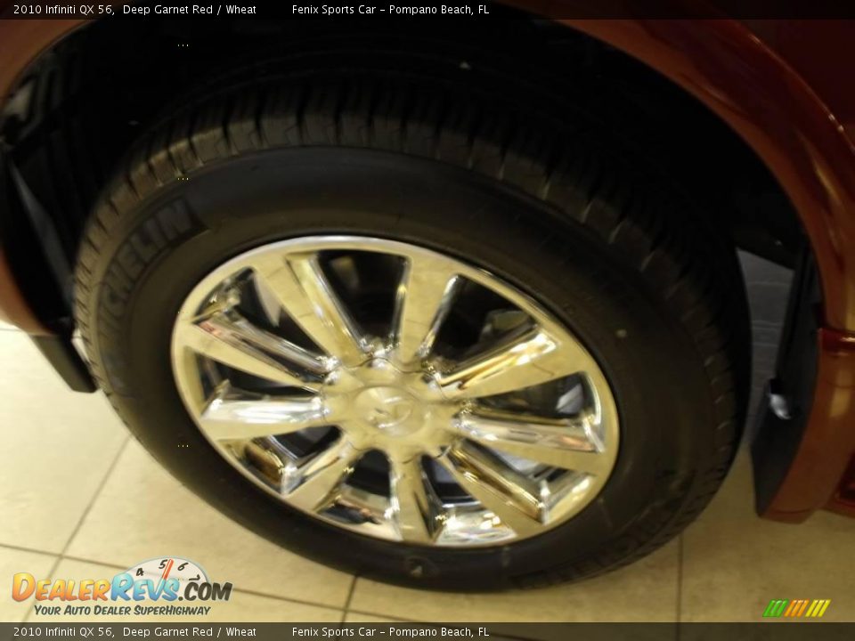 2010 Infiniti QX 56 Deep Garnet Red / Wheat Photo #25
