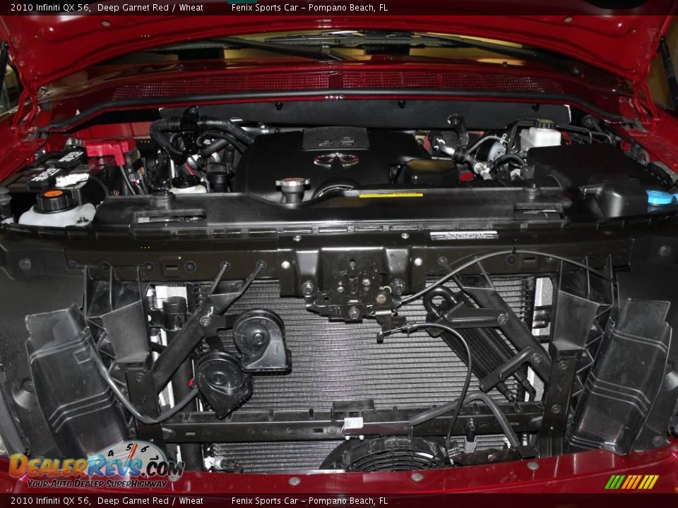 2010 Infiniti QX 56 Deep Garnet Red / Wheat Photo #26