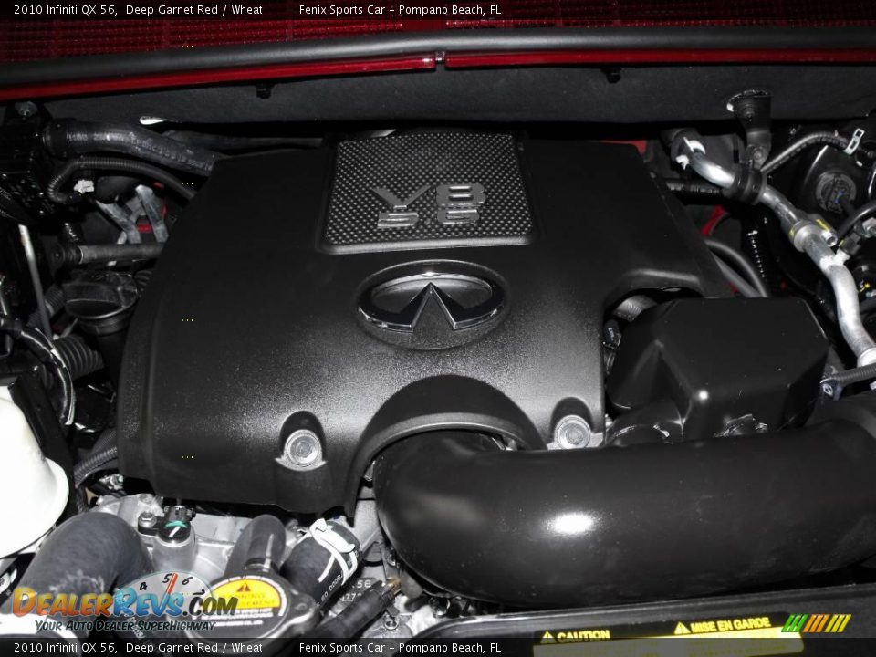 2010 Infiniti QX 56 Deep Garnet Red / Wheat Photo #27