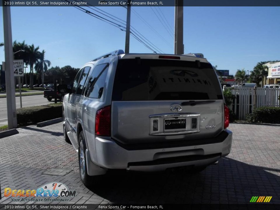 2010 Infiniti QX 56 Silver Indulgence / Graphite Photo #4