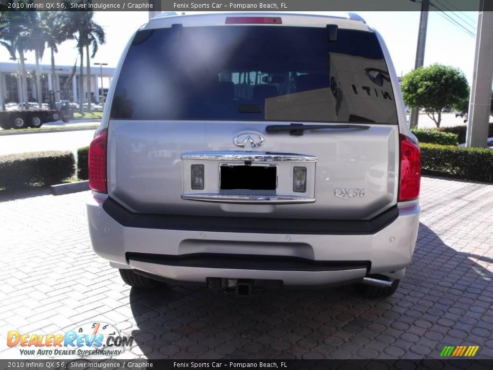 2010 Infiniti QX 56 Silver Indulgence / Graphite Photo #5